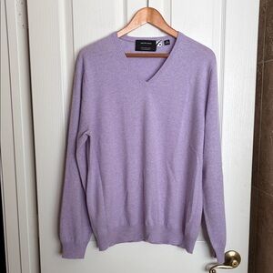Saks Fifth Avenue V-Neck Lavender Cashmere Sweater